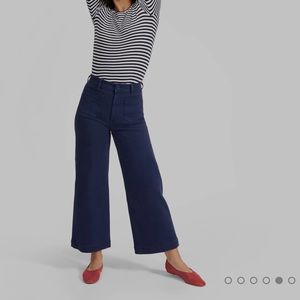 Everlane high rise patch pocket wide leg pants
